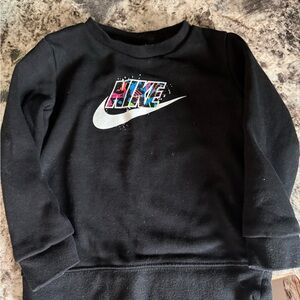 Nike Infant Black Sweatshirt with Colorful Logo